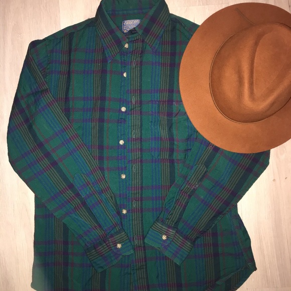 Ladies Pendleton Plaid Button Up Size MD - Picture 1 of 6